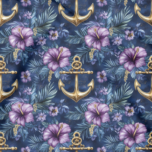 Golden Hibiskus Anchor purple