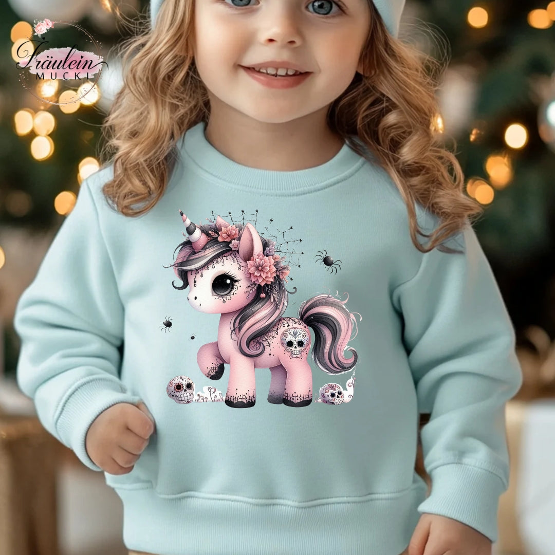 Bügelbild Halloween Einhorn