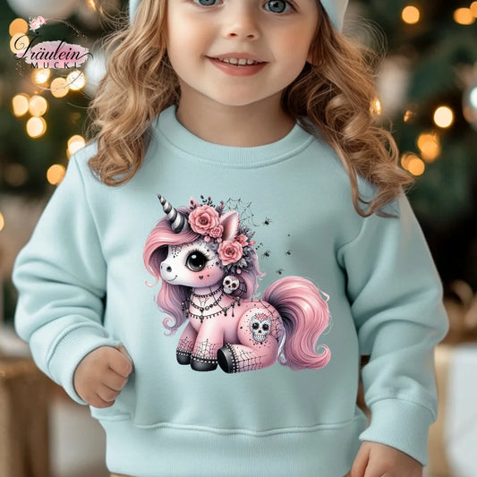 Bügelbild Halloween Einhorn