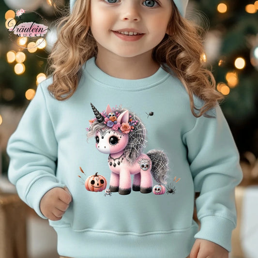 Bügelbild Halloween Einhorn