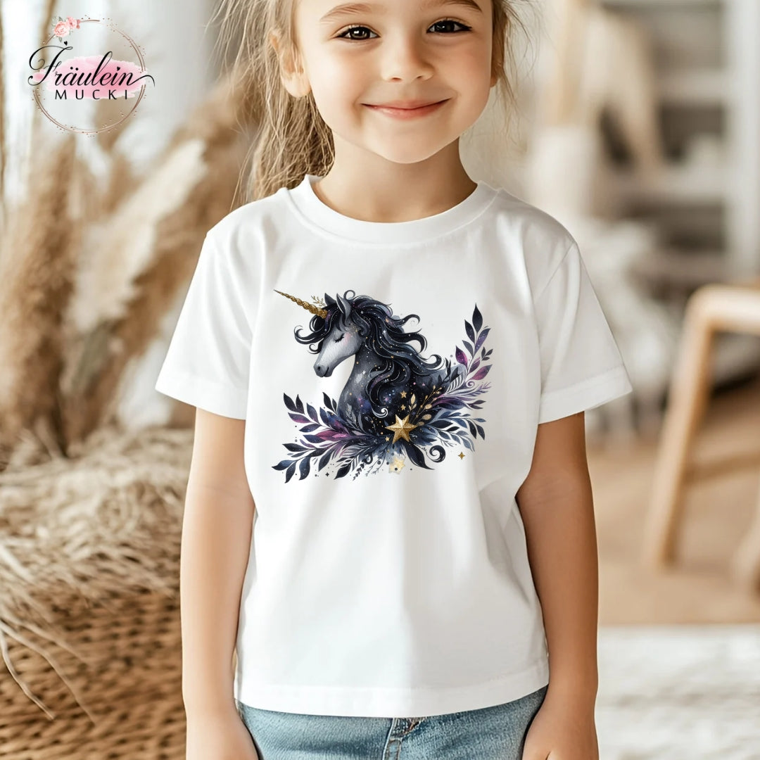 Bügelbild Black Unicorn