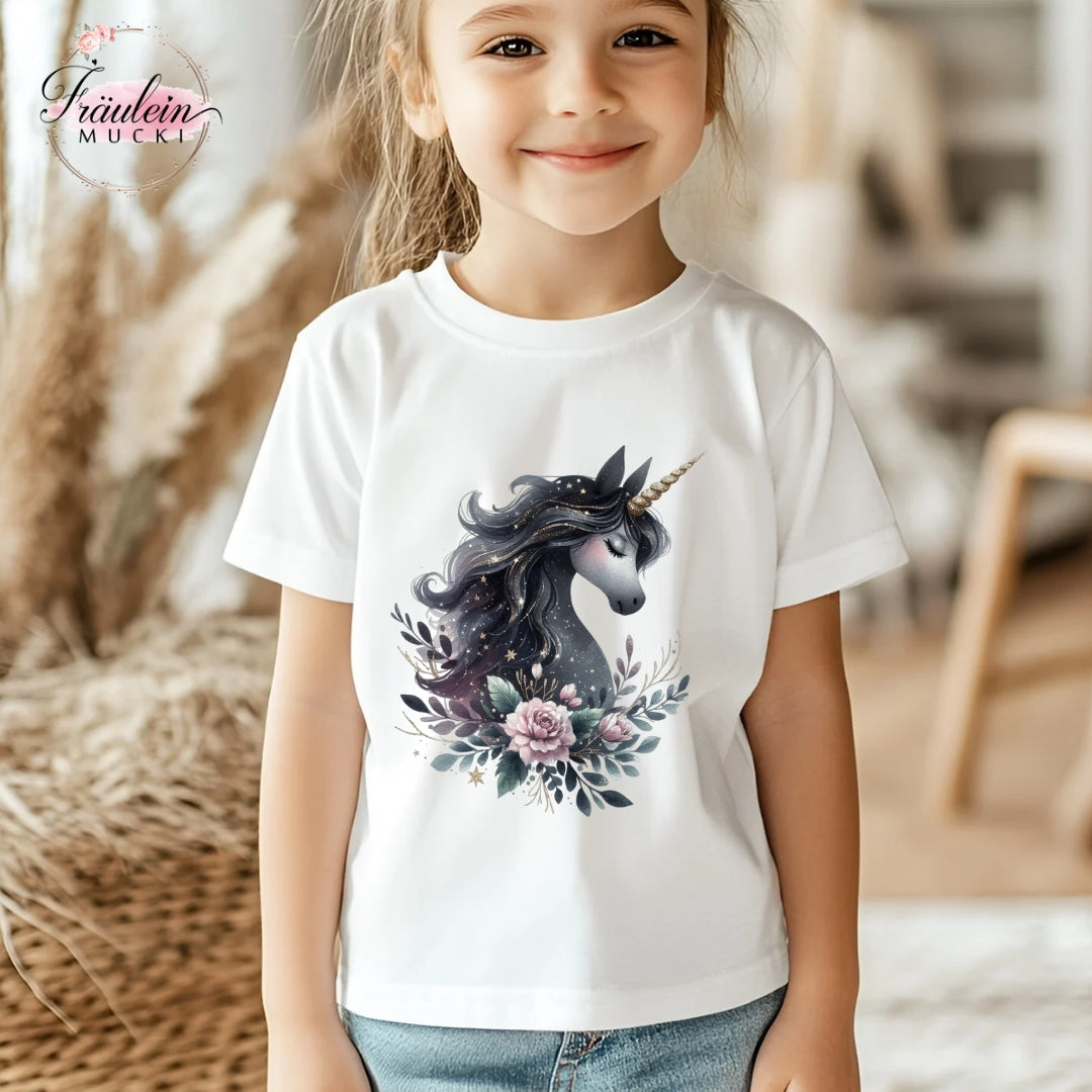 Bügelbild Black Unicorn