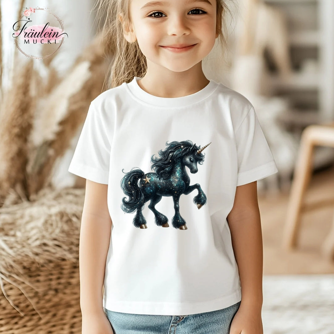 Bügelbild Black Unicorn