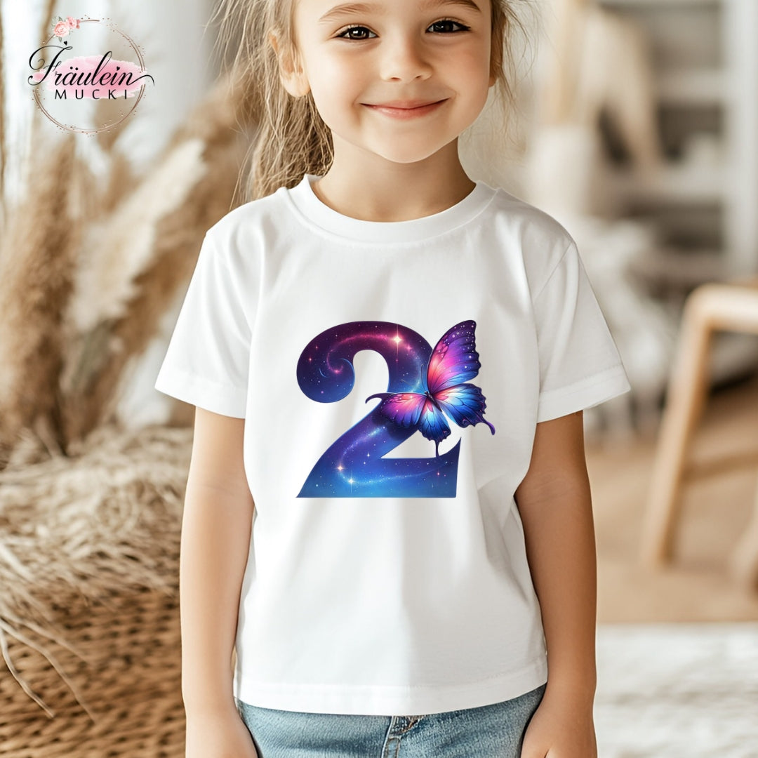 Bügelbild Butterfly Zahl