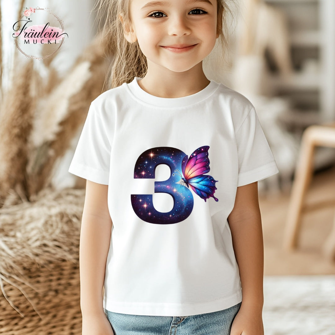 Bügelbild Butterfly Zahl