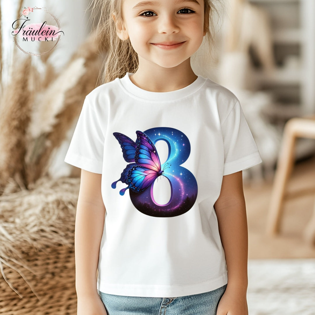 Bügelbild Butterfly Zahl