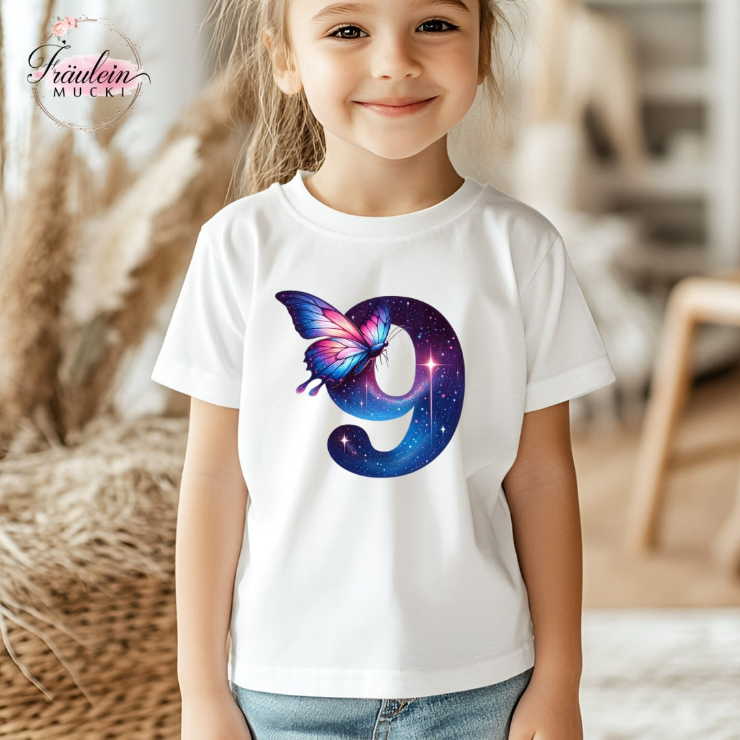 Bügelbild Butterfly Zahl