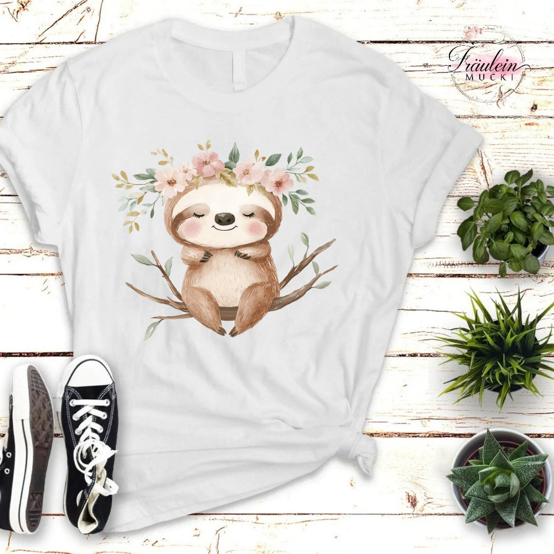 Bügelbild Flowery Sloth