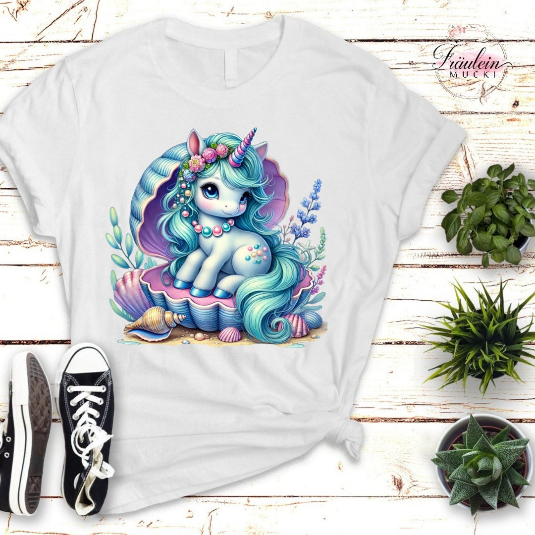 Bügelbild Unterwasser Einhorn