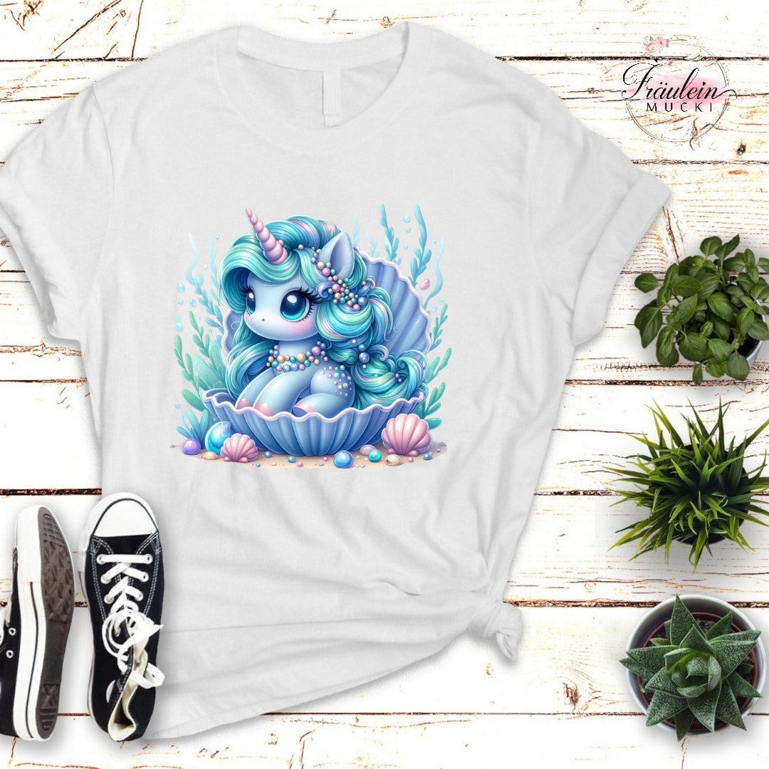 Bügelbild Unterwasser Einhorn