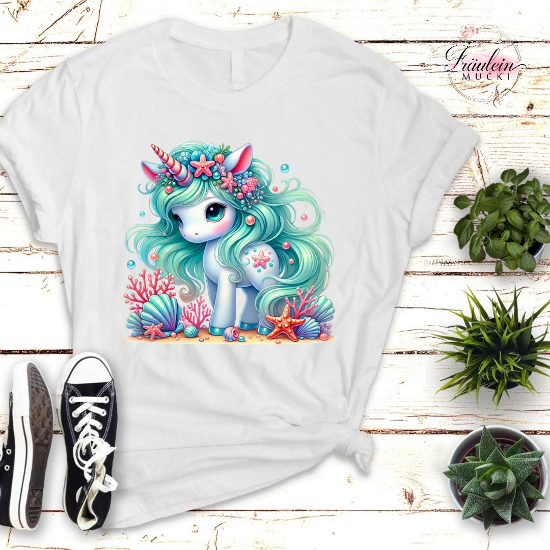Bügelbild Unterwasser Einhorn