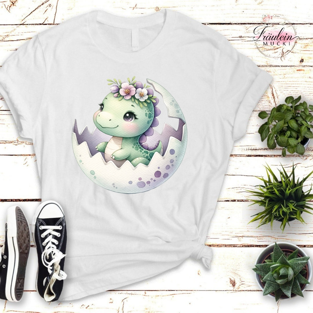 Bügelbild Dinomädchen