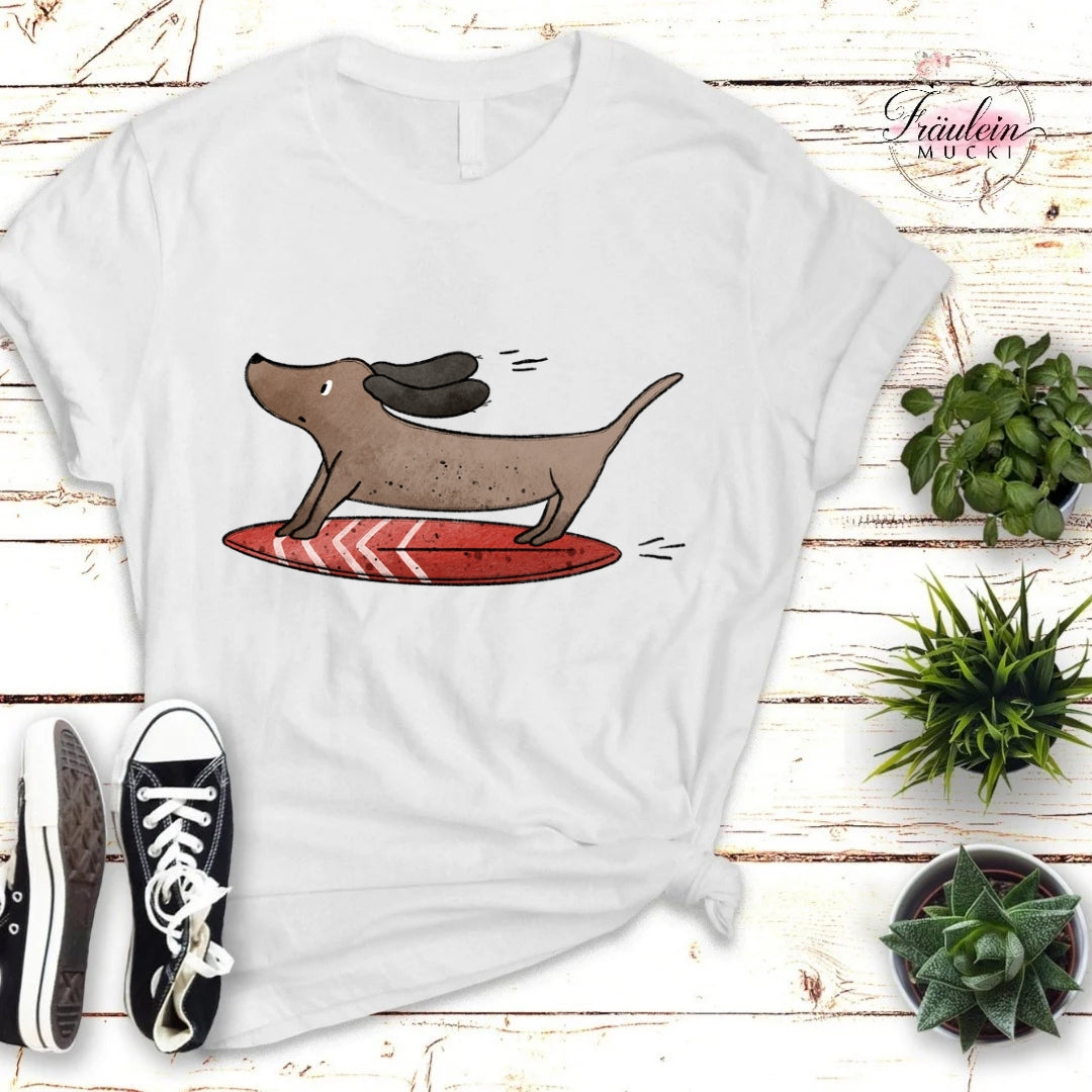 Bügelbild Dackel on the beach