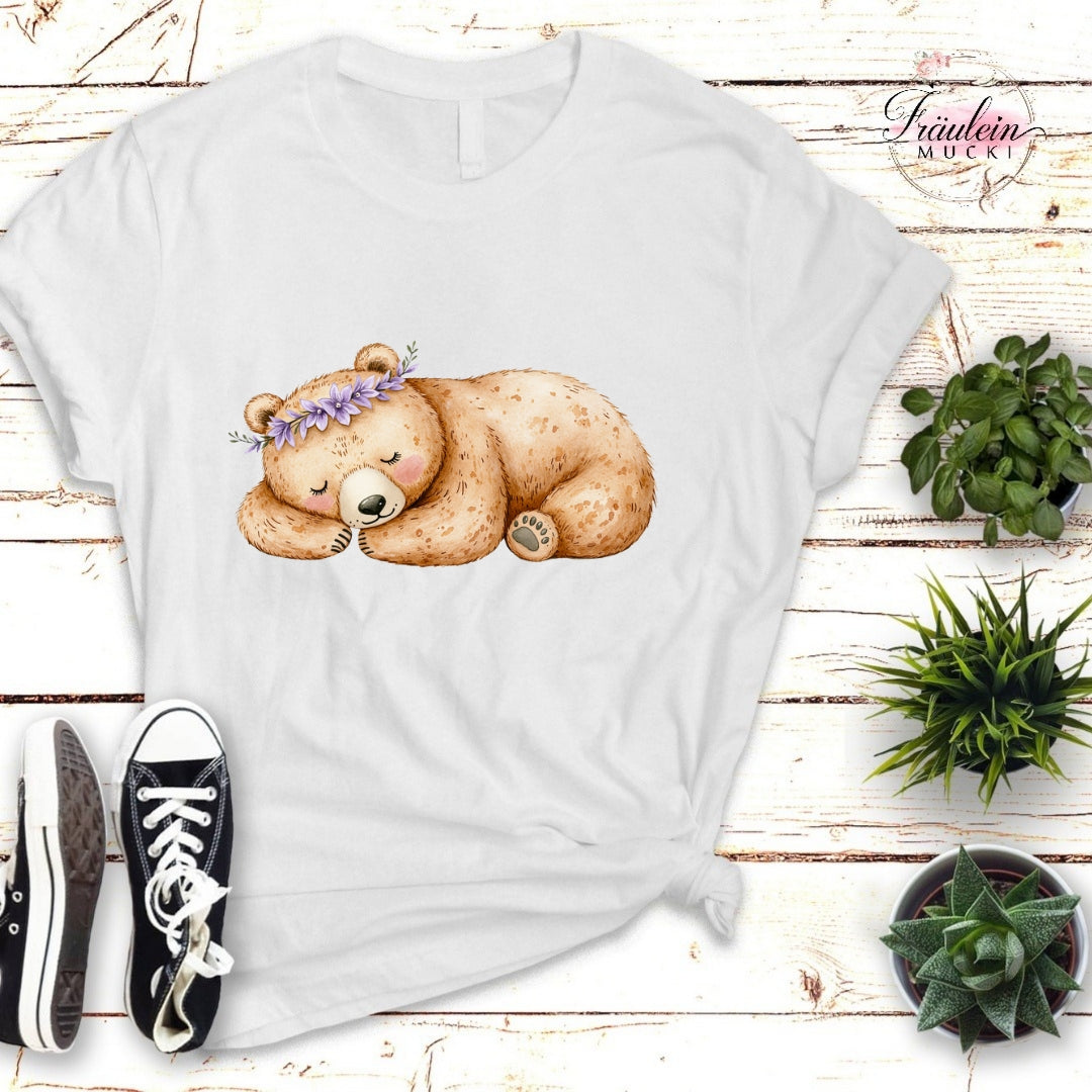 Bügelbild Frühlingswald lila