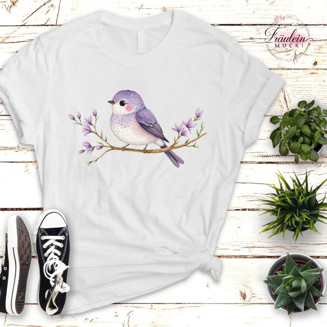 Bügelbild Frühlingswald lila