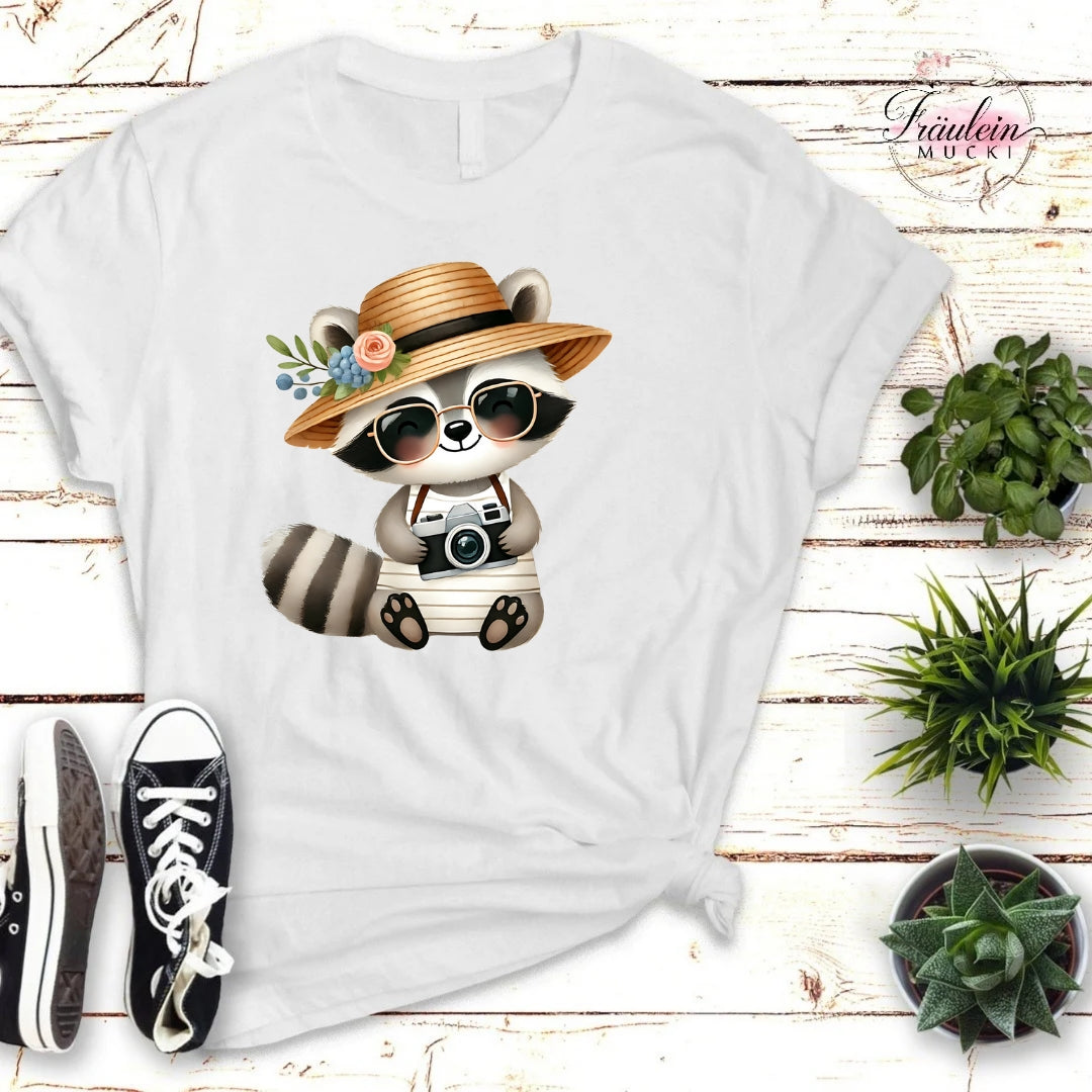 Bügelbild Sommer Waschbär