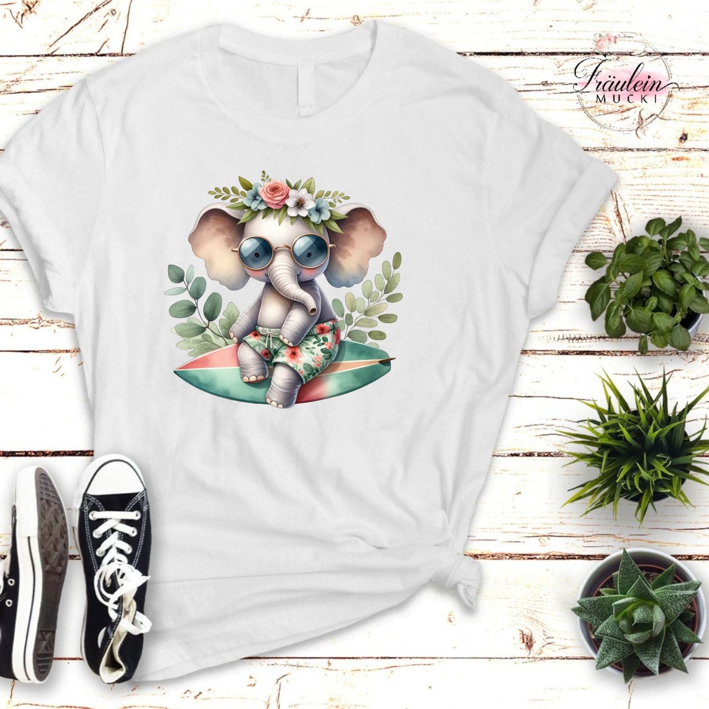 Bügelbild Surfing Animals