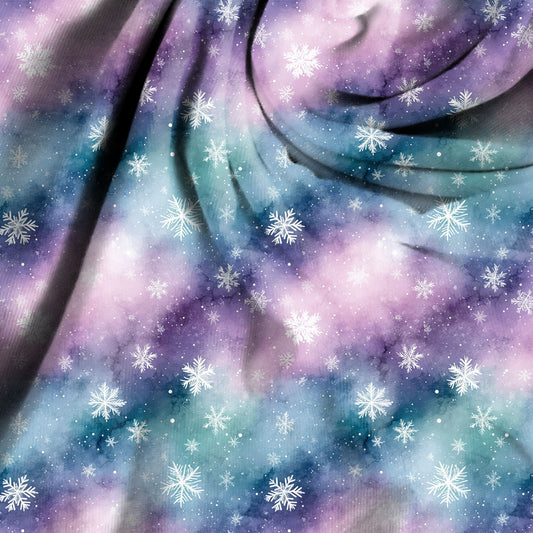 Schneeflocken blau lila