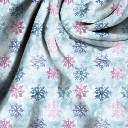 Schneeflocken blau pink