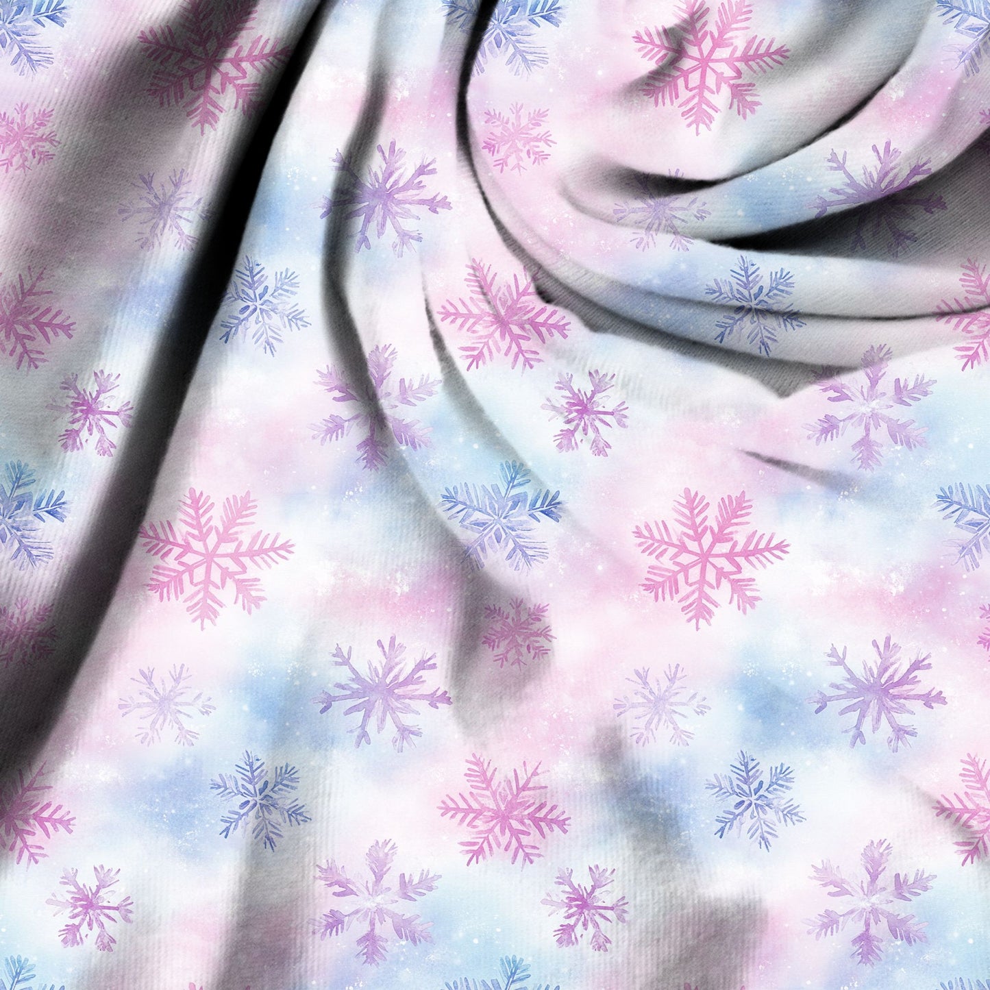 Schneeflocken rosa blau