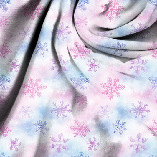 Schneeflocken rosa blau