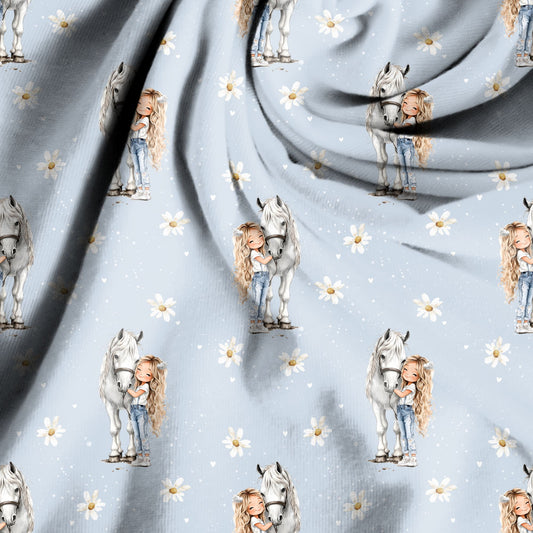 Pferdemädchen hellblau