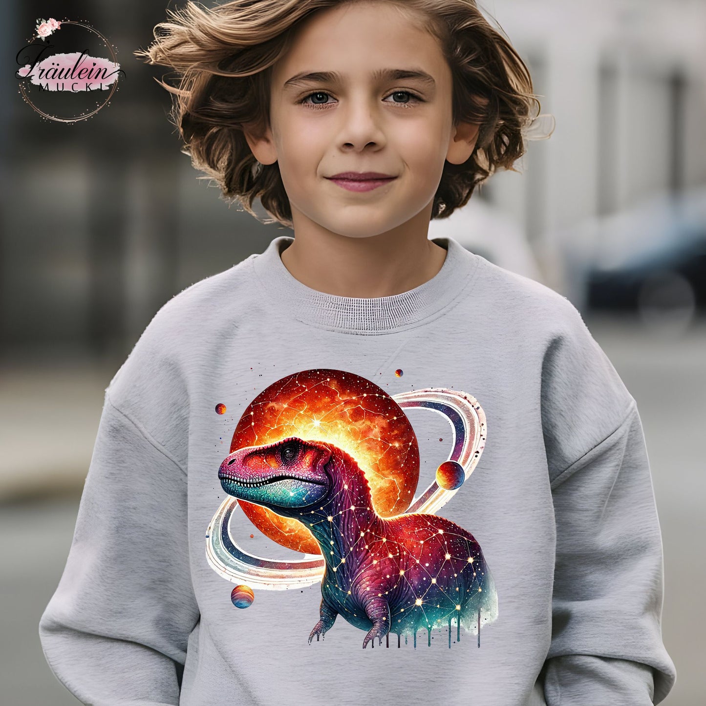 Bügelbild Space Dino