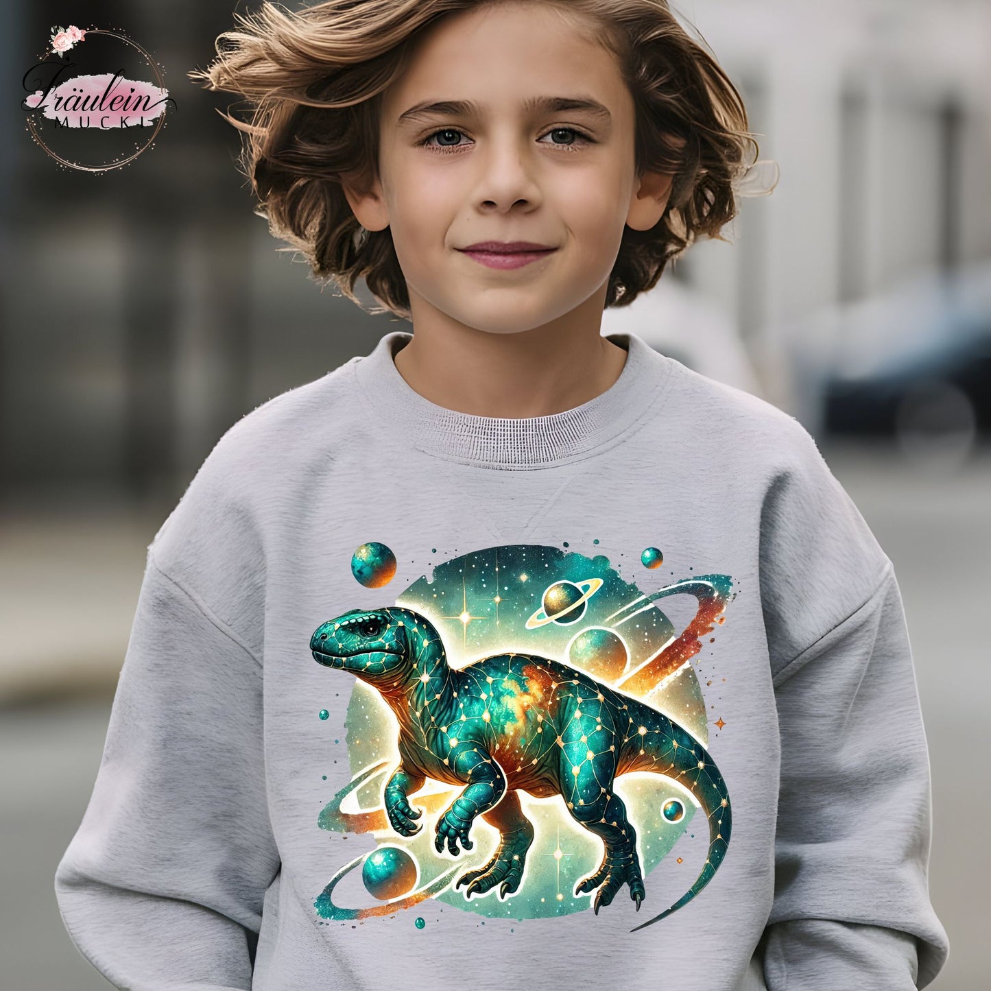 Bügelbild Space Dino