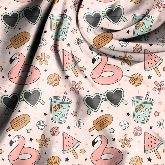 Summer Popsicles and flamingos rosa