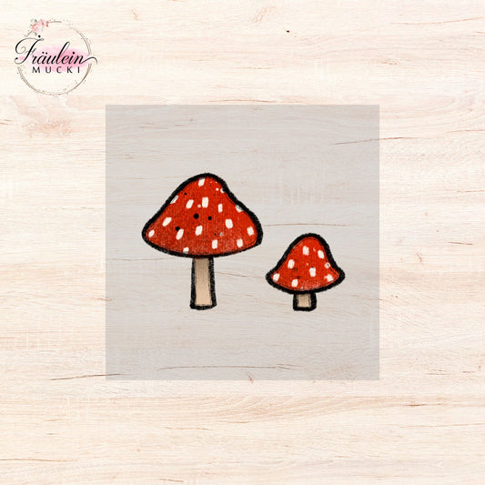 Bügelbild Kleiner Frischling Pilze