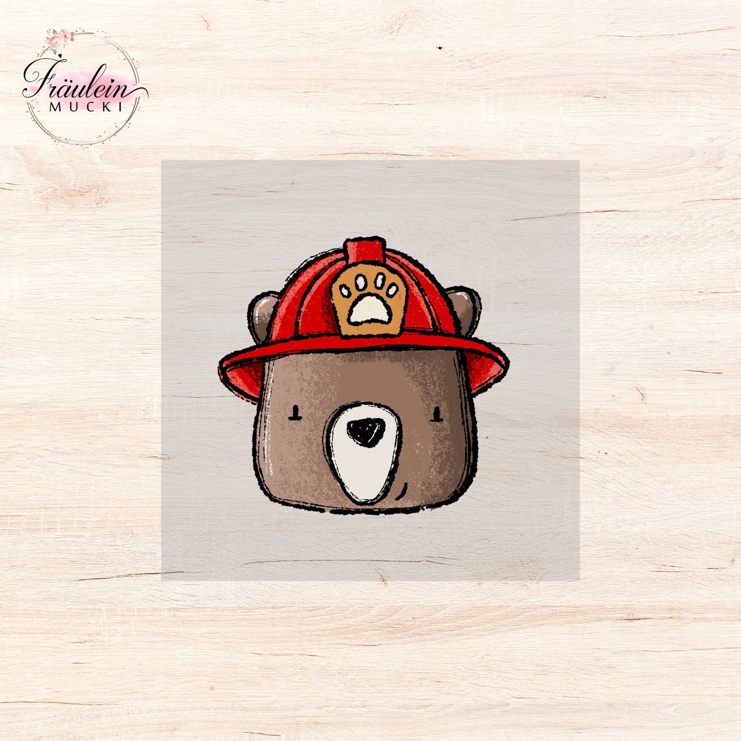 Bügelbild Feuerwehr Tierchen