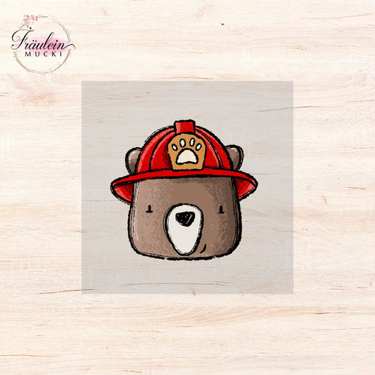 Bügelbild Feuerwehr Tierchen