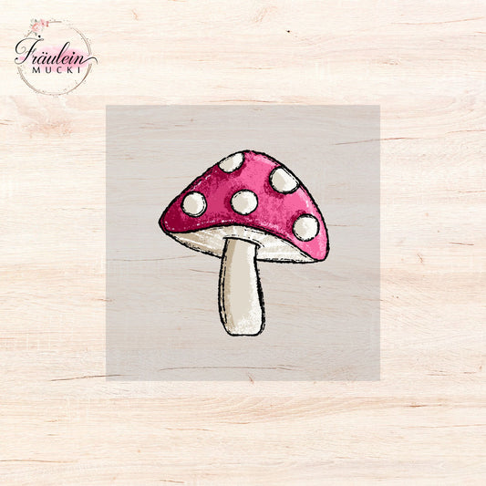 Bügelbild Himbeer Hasi
