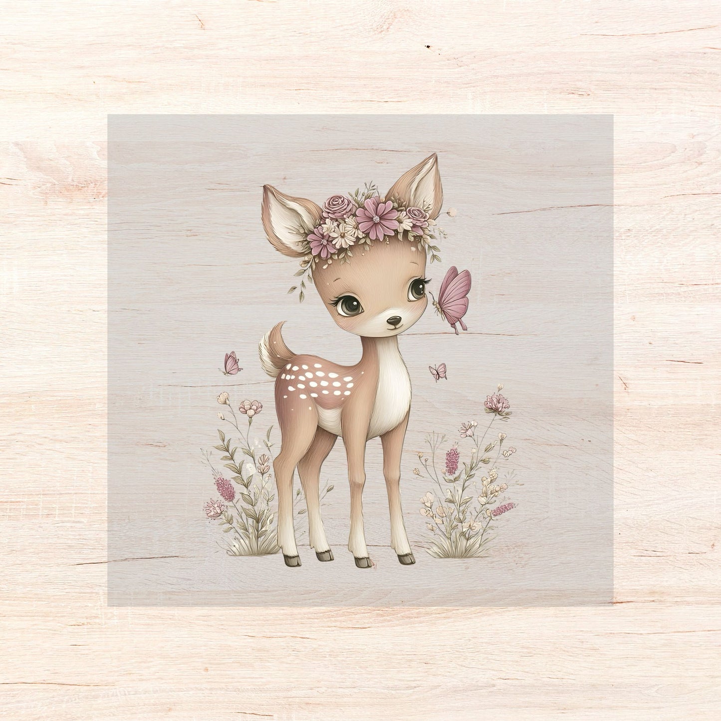Bügelbild Floral Animals