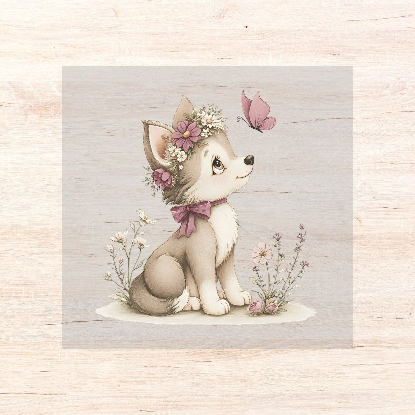 Bügelbild Floral Animals