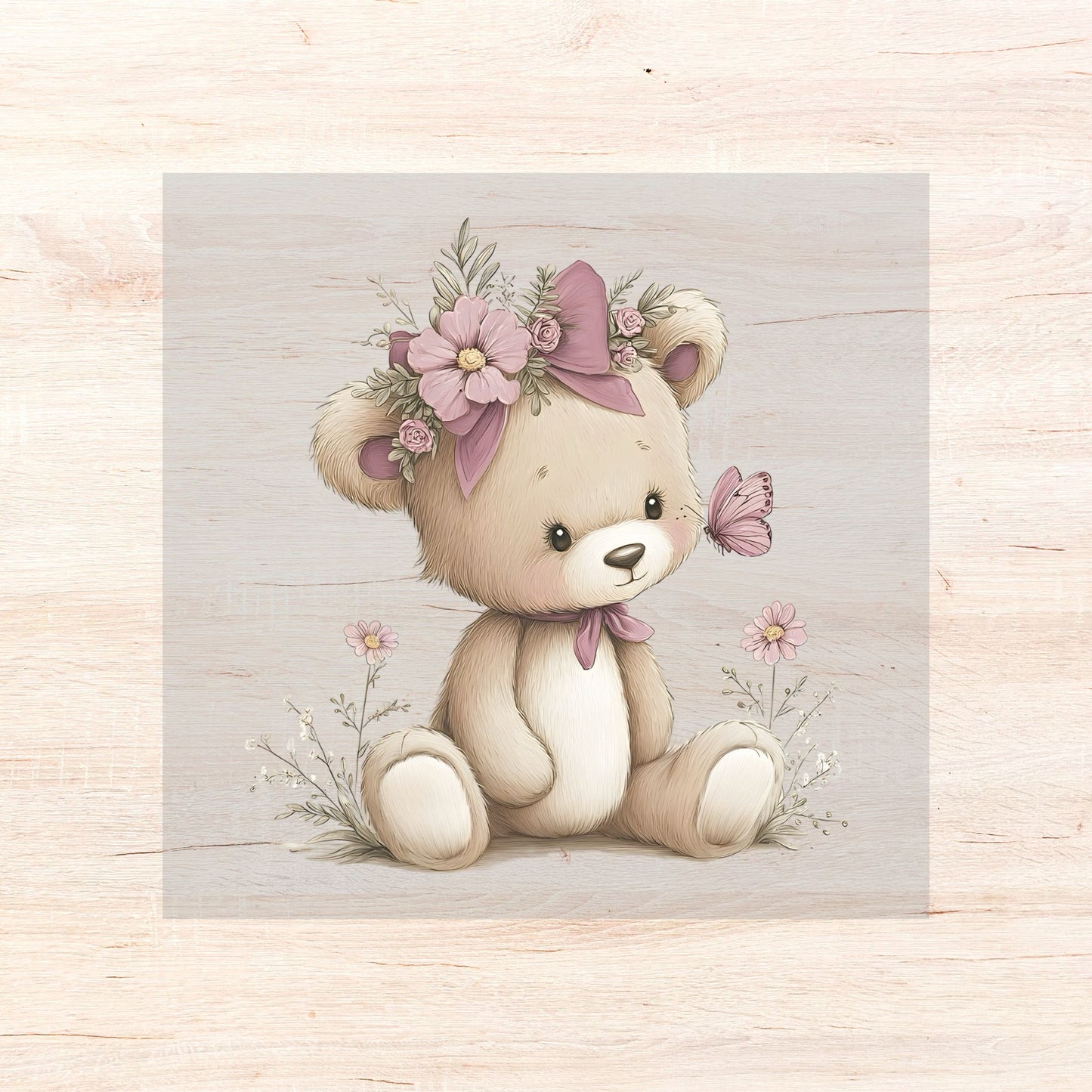 Bügelbild Floral Animals