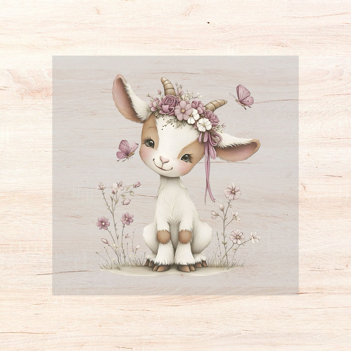 Bügelbild Floral Animals