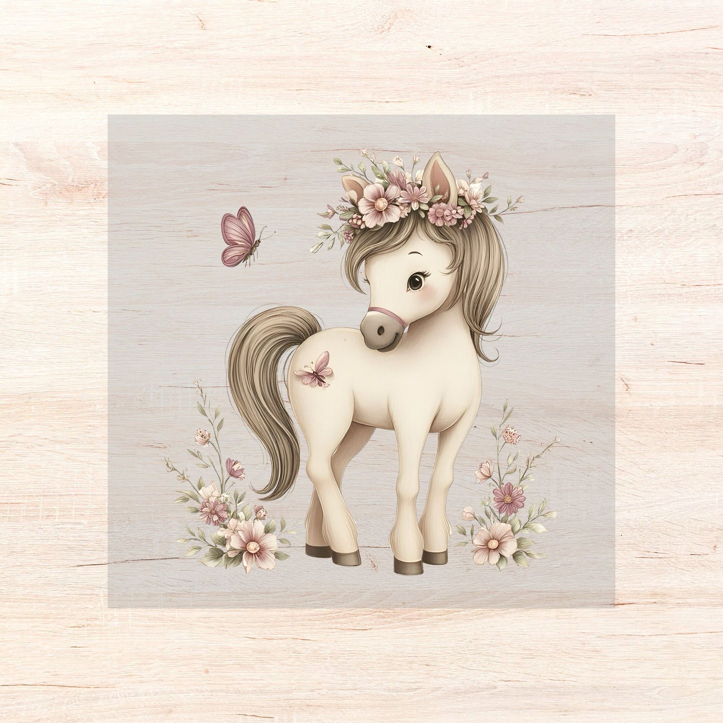 Bügelbild Floral Animals