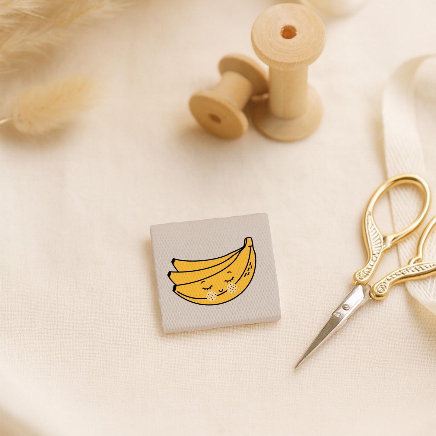 Weblabel Banane 4 Stück
