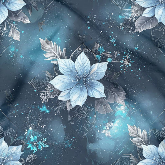 Weihnachtsstern eisblau