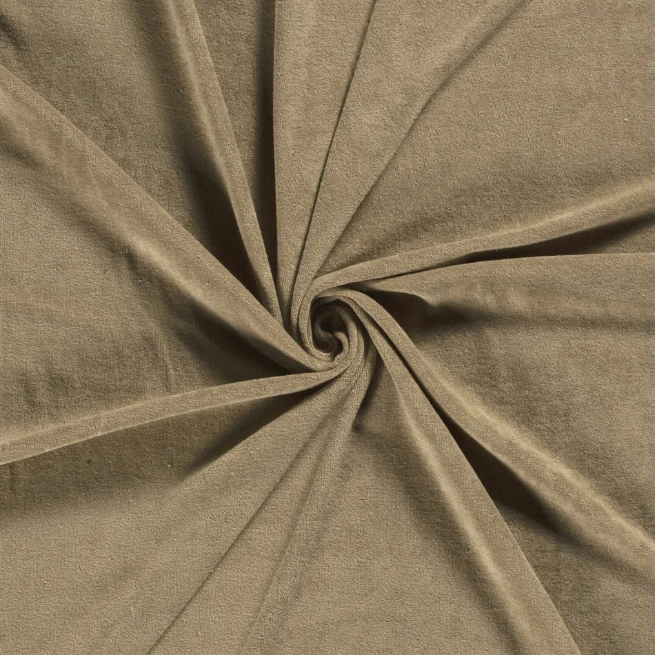 Stretch Frottee Uni Kamel