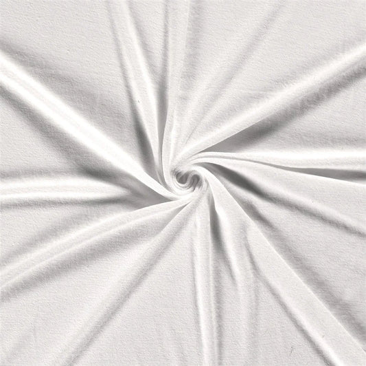 Stretch Frottee Uni Weiss