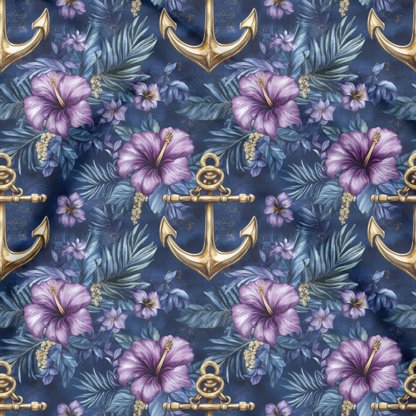 Golden Hibiskus Anchor purple