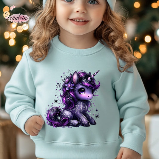 Bügelbild Halloween Einhorn