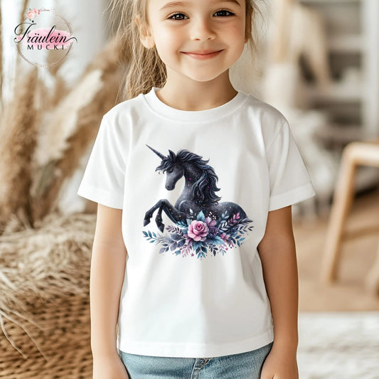 Bügelbild Black Unicorn