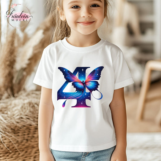 Bügelbild Butterfly Zahl