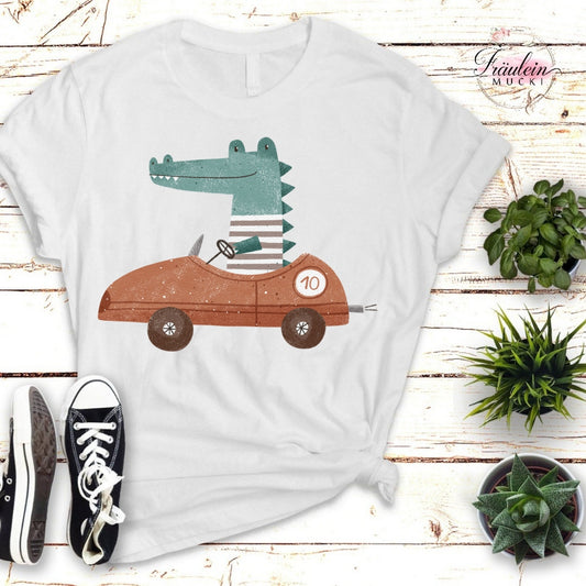 Bügelbild Racing Kroko
