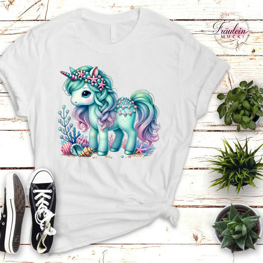 Bügelbild Unterwasser Einhorn