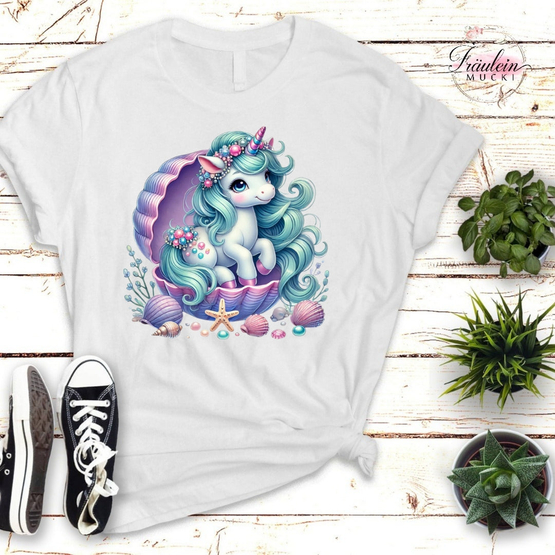 Bügelbild Unterwasser Einhorn