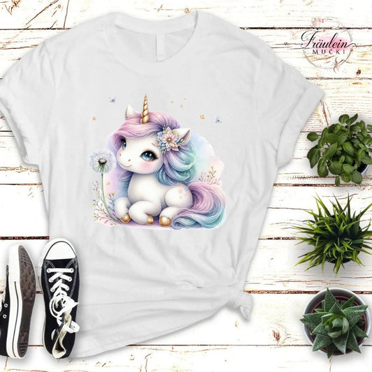 Bügelbild Einhorn mit Pusteblume